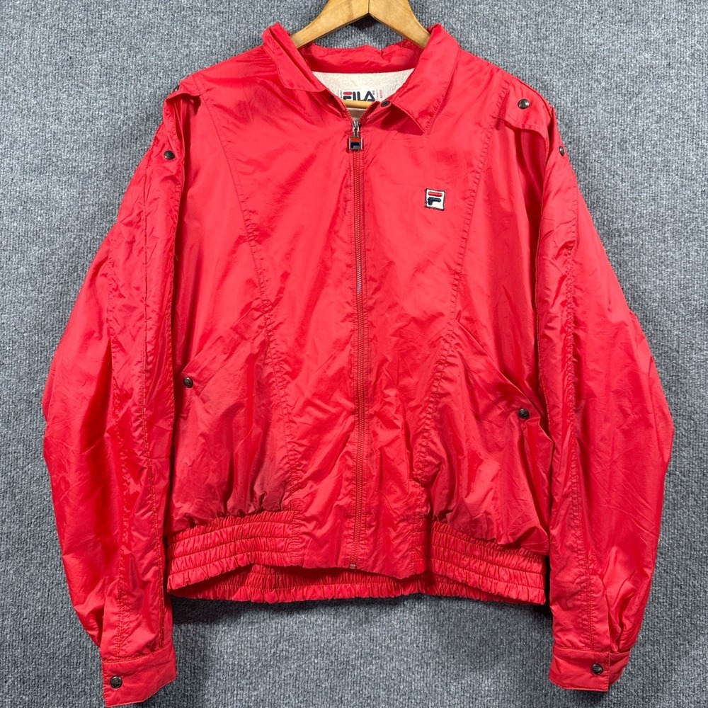 FILA JACKET MEN‎ LARGE 42 TRACK WINDBREAKER 80s VINTAGE ITALIAN MADE